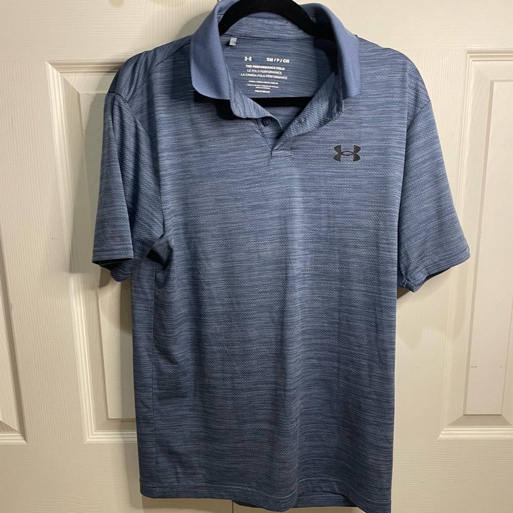Under Armour Men's Heathered Navy Polo
